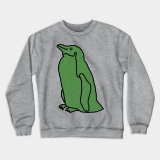 Green Metallic Penguin Crewneck Sweatshirt